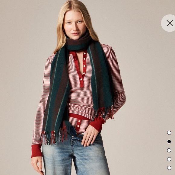 J. Crew Waffle-Knit Pajama Set in Stripe M - Picture 2 of 5